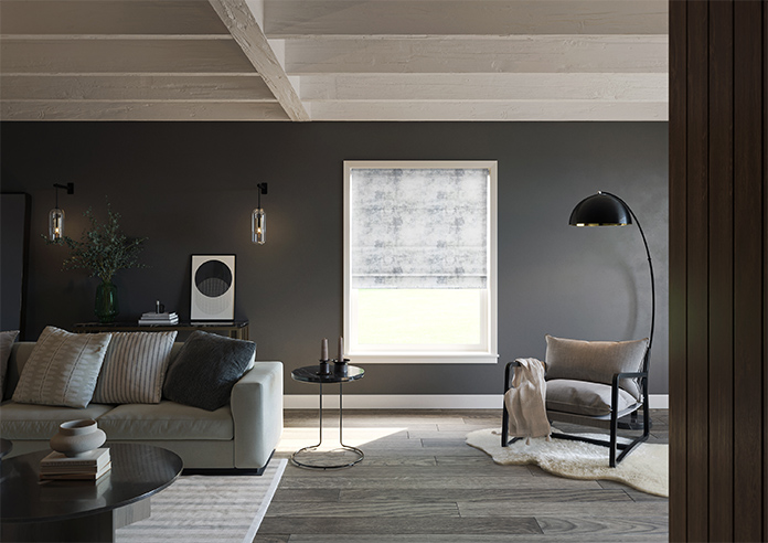 Nebula, Silver Frost - Motorised Roman Blind - Image 8